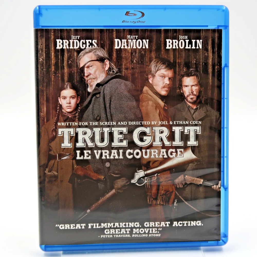 True Grit Blu-ray 2010 Jeff Bridges Hailee Steinfeld Matt Damon Coen Brothers